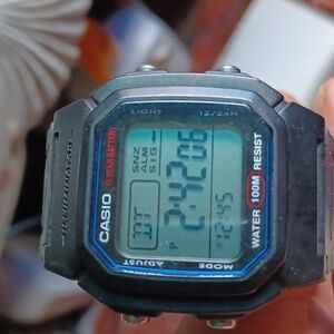 Casio Black and Blue Digital Timepiece